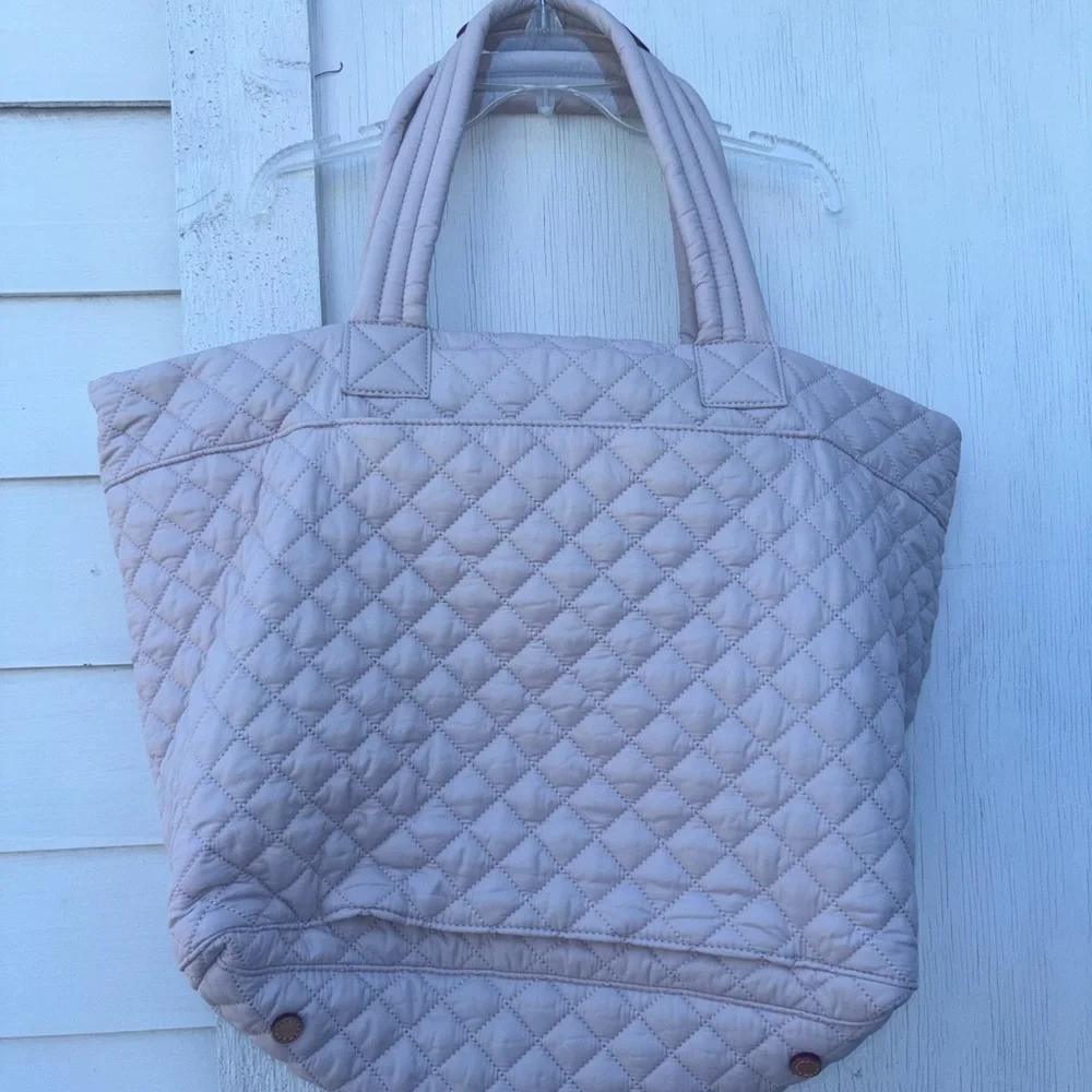 MZ Wallace Quilted Tote in Light Gray - Picture 2 of 8